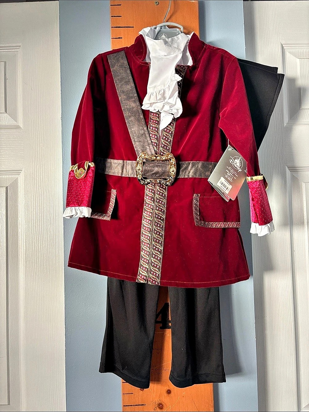 Disney Captain Hook Costume for Kids Red & Black
